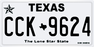 TX license plate CCK9624