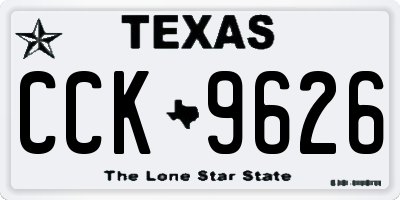 TX license plate CCK9626