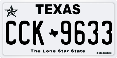 TX license plate CCK9633