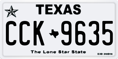 TX license plate CCK9635