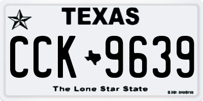 TX license plate CCK9639