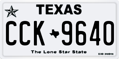 TX license plate CCK9640