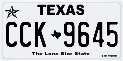 TX license plate CCK9645
