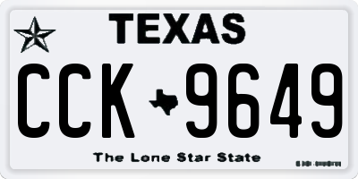 TX license plate CCK9649
