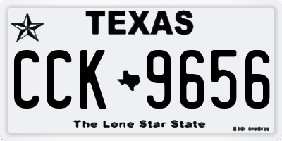 TX license plate CCK9656