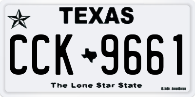 TX license plate CCK9661
