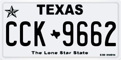 TX license plate CCK9662