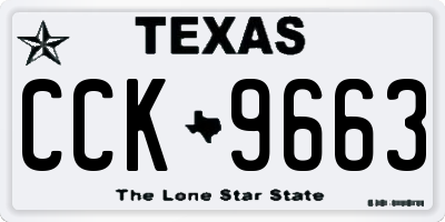 TX license plate CCK9663