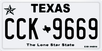 TX license plate CCK9669