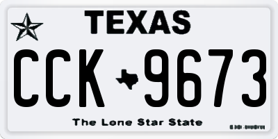 TX license plate CCK9673