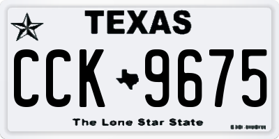 TX license plate CCK9675