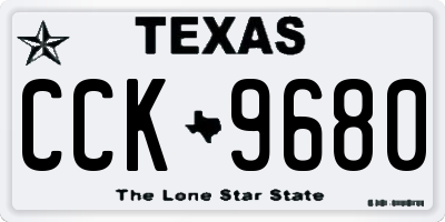 TX license plate CCK9680