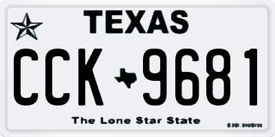 TX license plate CCK9681