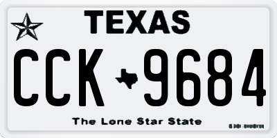 TX license plate CCK9684