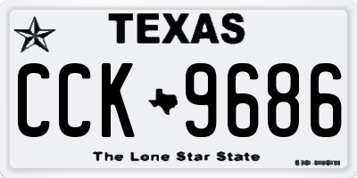 TX license plate CCK9686