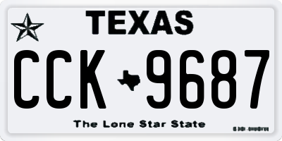 TX license plate CCK9687