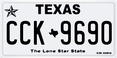 TX license plate CCK9690