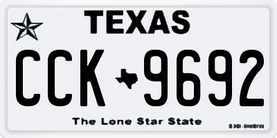 TX license plate CCK9692
