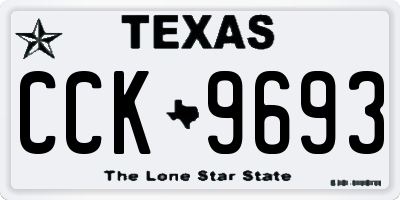 TX license plate CCK9693