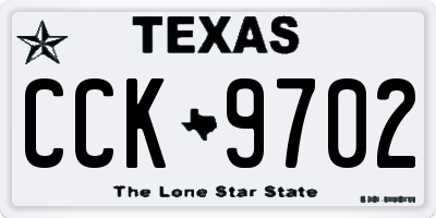 TX license plate CCK9702
