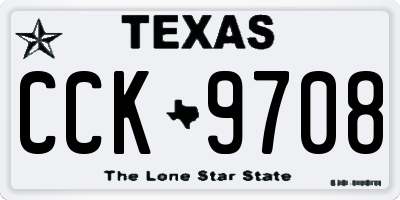 TX license plate CCK9708