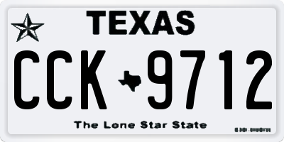 TX license plate CCK9712
