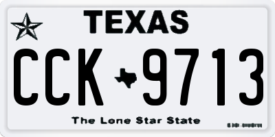 TX license plate CCK9713