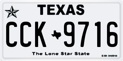 TX license plate CCK9716