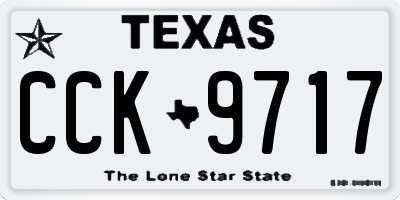 TX license plate CCK9717