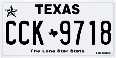 TX license plate CCK9718