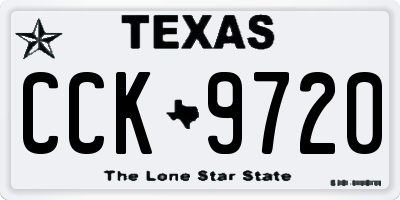 TX license plate CCK9720