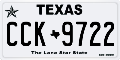 TX license plate CCK9722