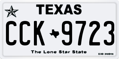 TX license plate CCK9723