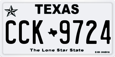 TX license plate CCK9724