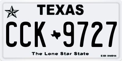 TX license plate CCK9727