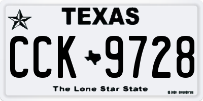 TX license plate CCK9728