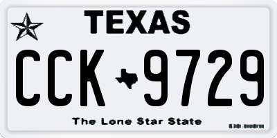 TX license plate CCK9729