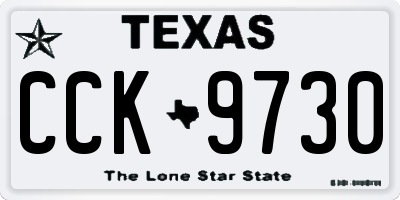 TX license plate CCK9730