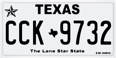 TX license plate CCK9732