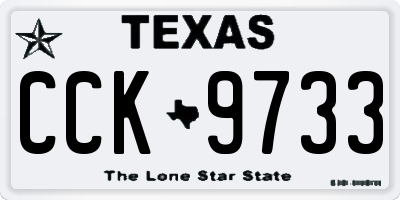 TX license plate CCK9733