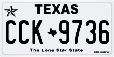 TX license plate CCK9736