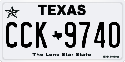 TX license plate CCK9740
