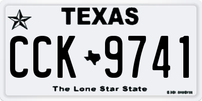TX license plate CCK9741