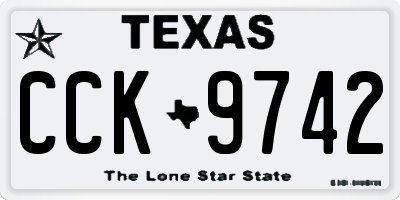 TX license plate CCK9742