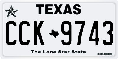 TX license plate CCK9743