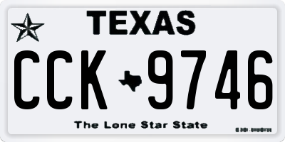 TX license plate CCK9746