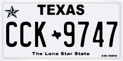 TX license plate CCK9747
