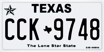 TX license plate CCK9748