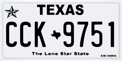 TX license plate CCK9751