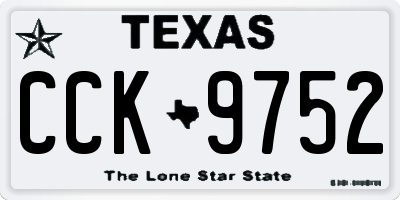 TX license plate CCK9752